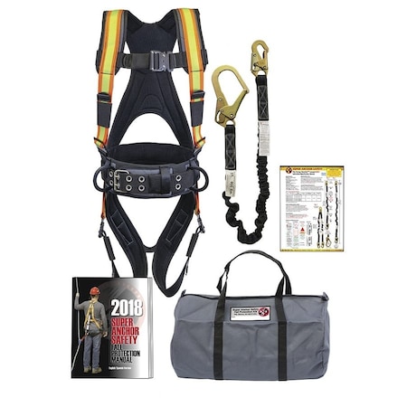 Super Anchor Safety Mini-MAX Carry Bag Kit: No. 6101-HS SMALL Hi-Viz Harness 4303-S